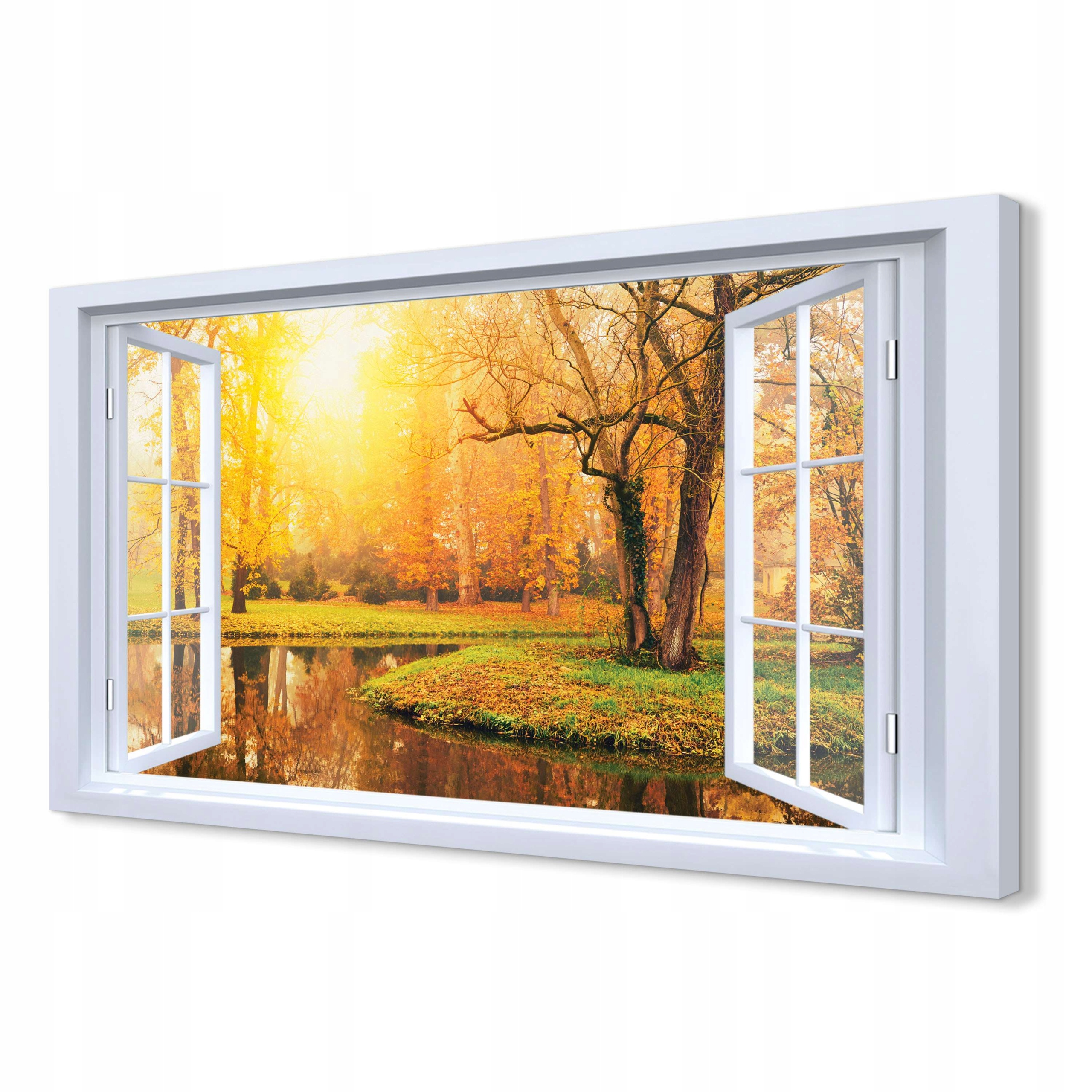 3D okno Obraz Jeseň jazero park do interiéru 120x80