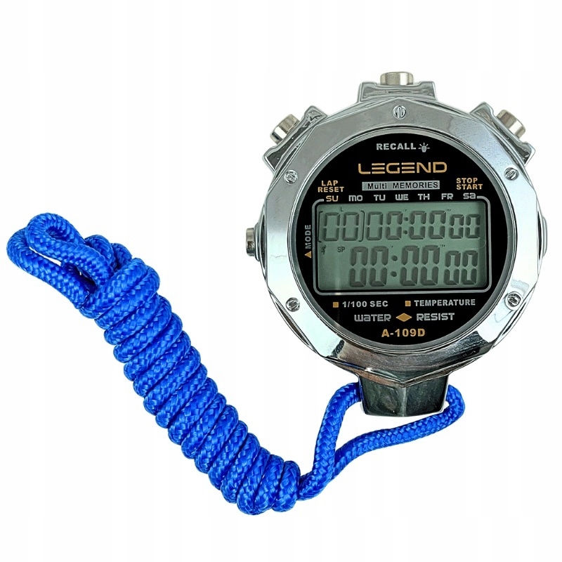 Stoper Elektroniczny Cyfrowy Profesjonalny 10 Międzyczasów Legend