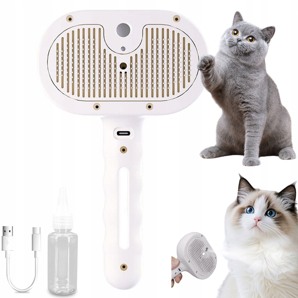 Levně Parní Kartáč Pro Psa Kočku Pro Péči O Zvířecí Chlupy Elektrický