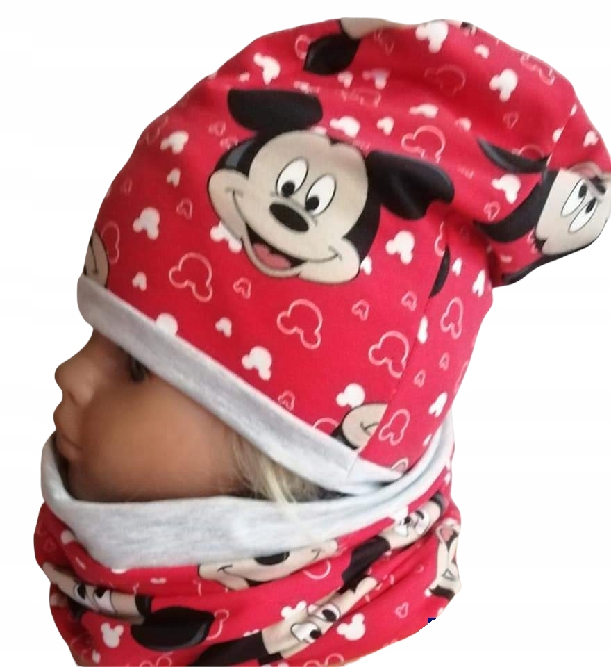 

Czapka+komin Myszka Miki Jesien-wiosna