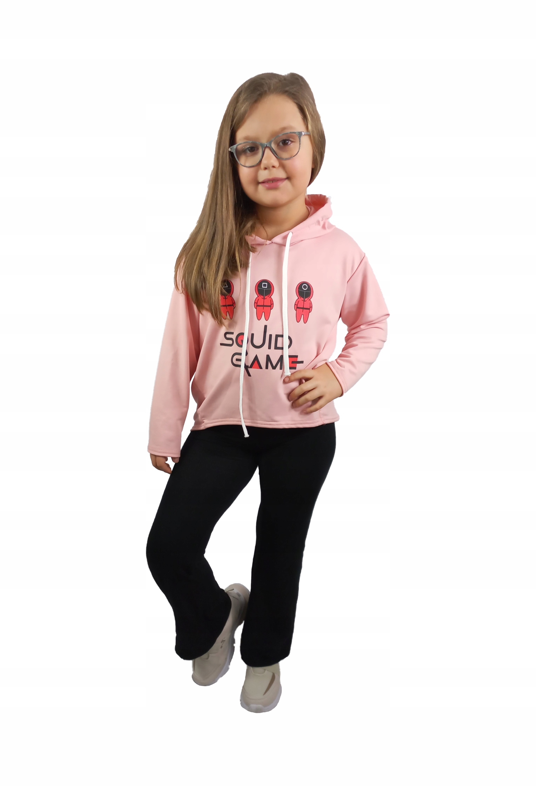 Мода толстовка розовая SQUID GAME р. 158
