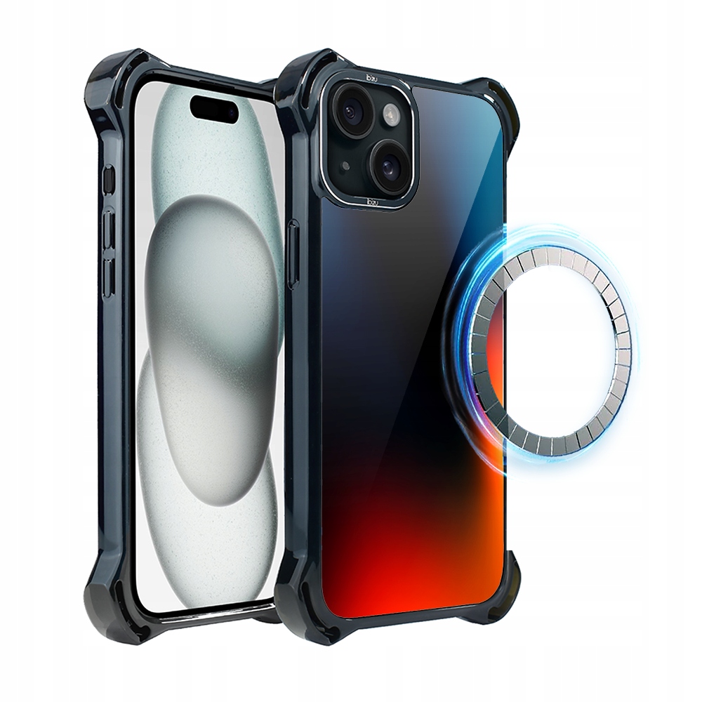 Pouzdro pro iPhone 15 Plus Ibizu DropGuard Ultra s MagSafe, Midnight Blue