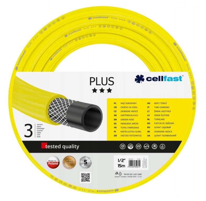 

Cellfast Plus Wąż Ogrodowy Zbrojony 1/2" 15 m