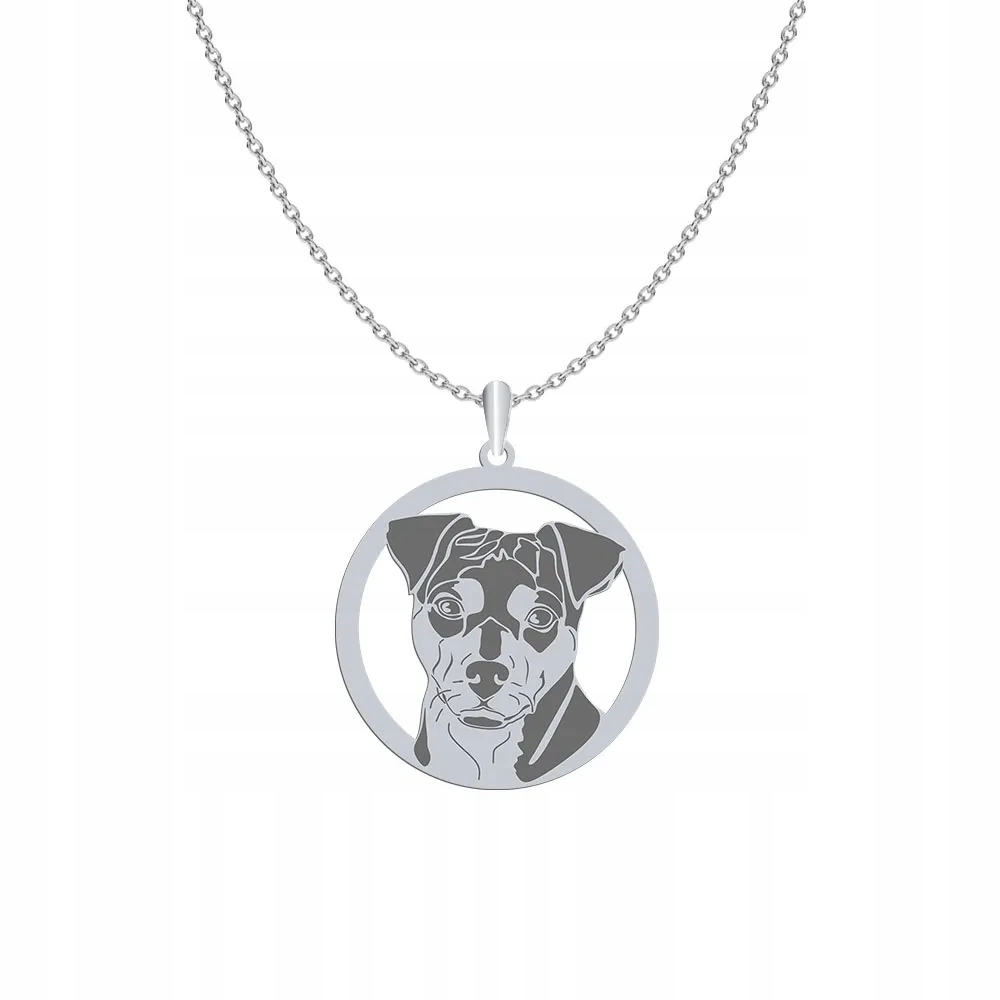 Stříbrný náhrdelník se psem Brazilský teriér 925 Žena Gravírování Bonus