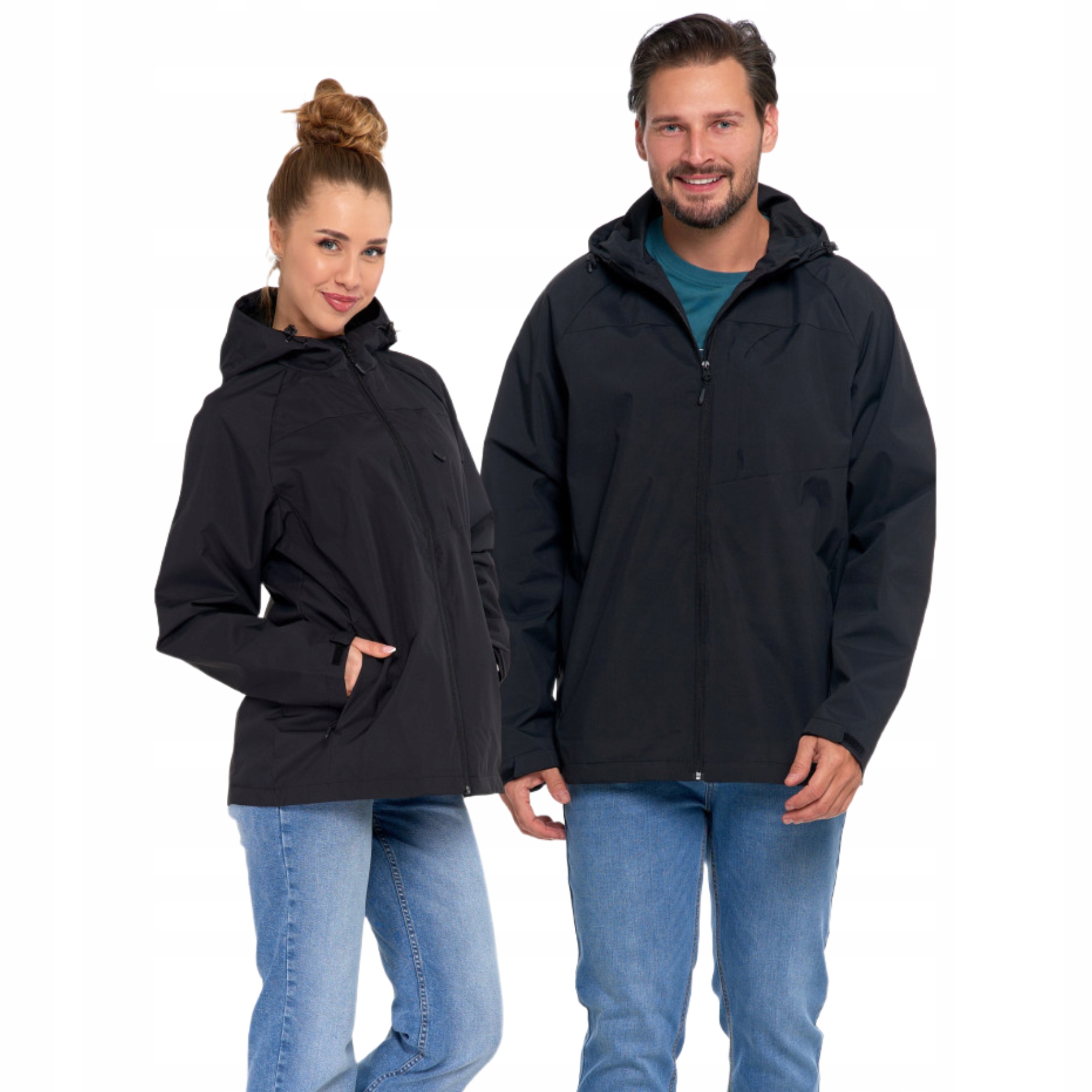 Přechodová bunda s kapucí Unisex Moraj Plus Size modrá 3XL