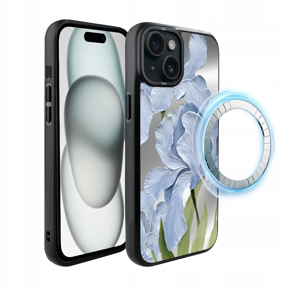 Pouzdro pro iPhone 15 Plus Ibizu DropGuard Matt s MagSafe, modrý iris