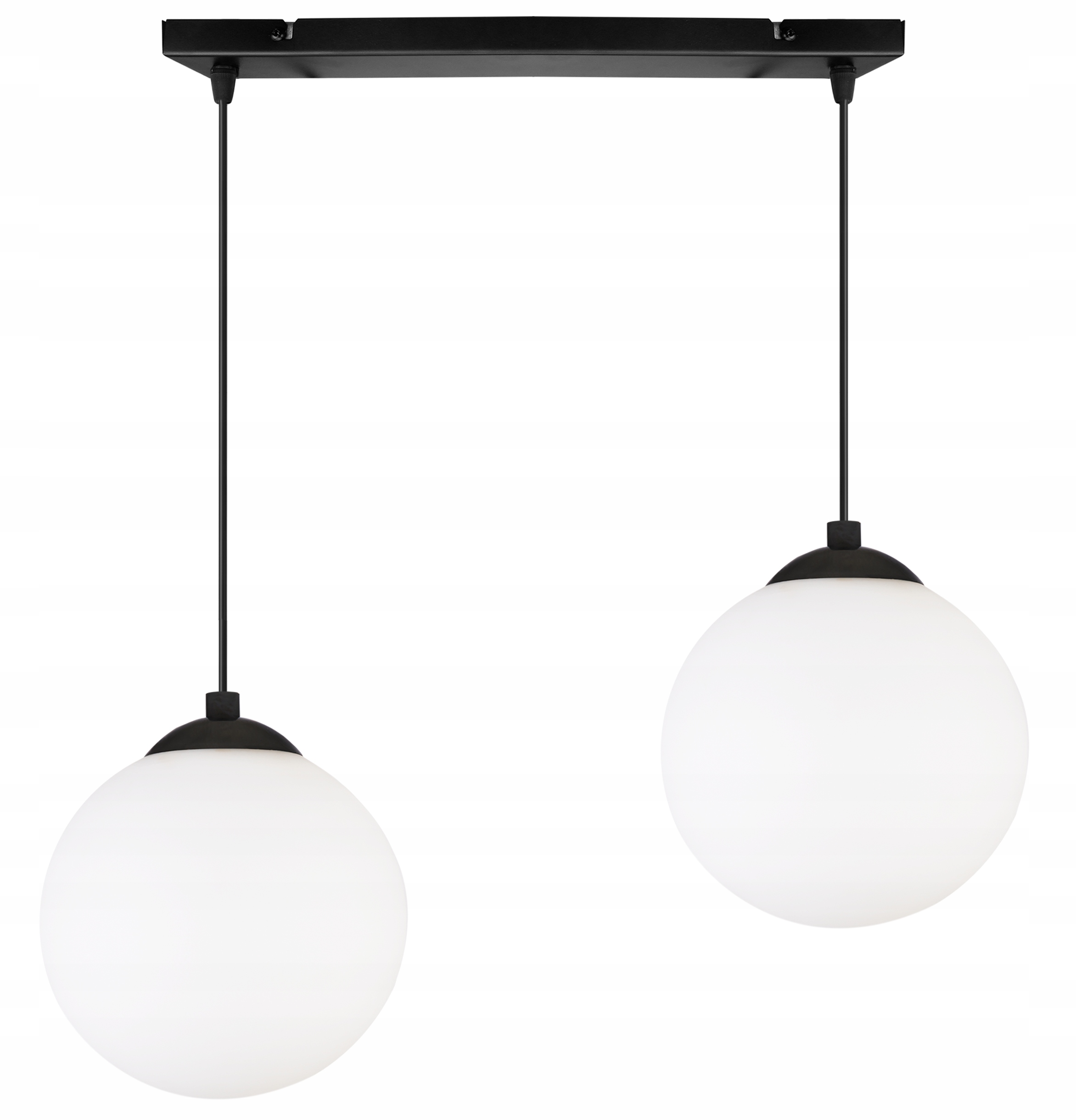 Minimalistická lampa s kulovitými stínítky pro retro obývací pokoj Florence, bílá
