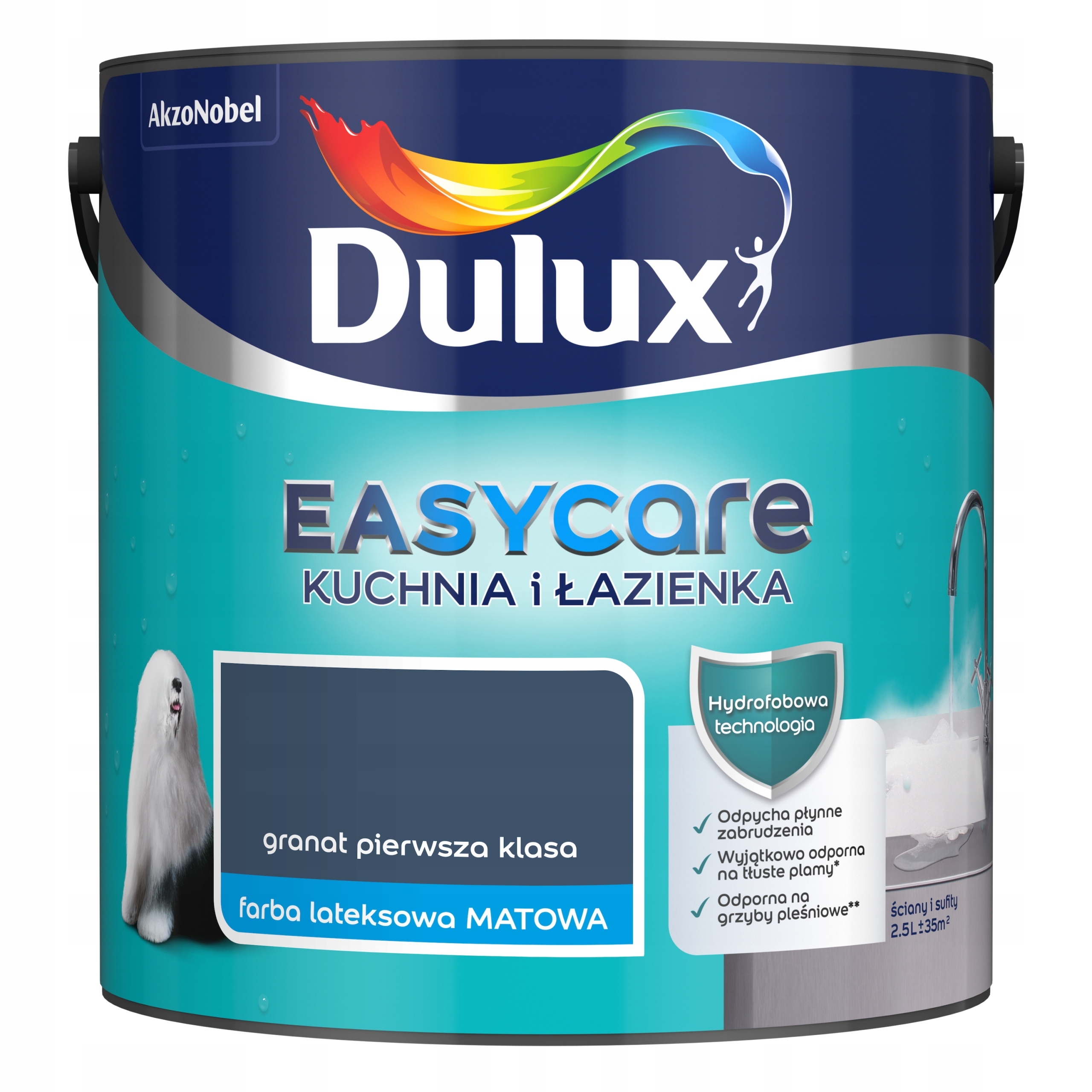 Dulux Barva Easycare Kuchyň A Koupelna 2,5L Granátová Prvotřídní