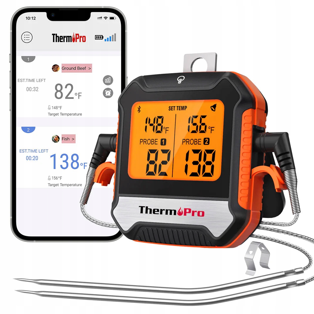 Bezdrátový teploměr 2 sondy Grill Udírna ThermoPro TP-904 Bluetooth