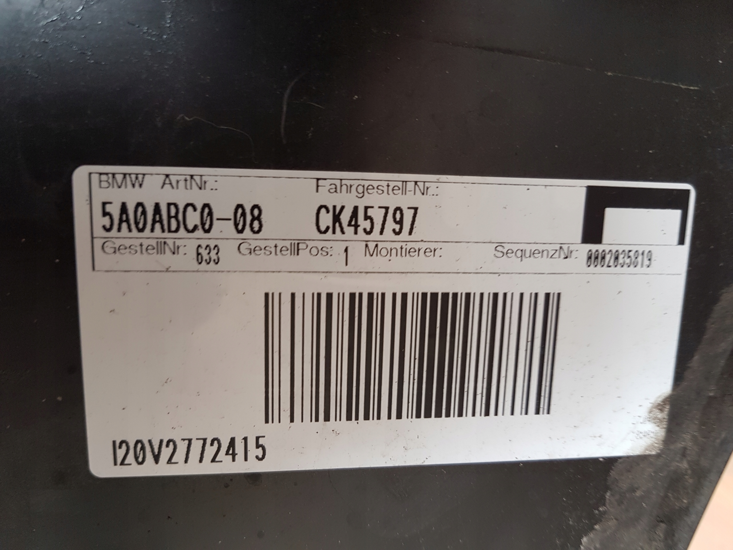 front bumper BMW iX i20 7933597