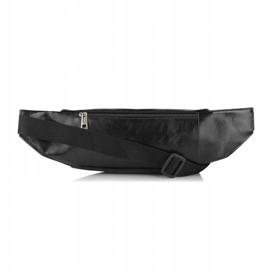 CZARNA SKÓRZANA NERKA BIODRÓWKA SASZETKA MAŁA Płeć mężczyzna