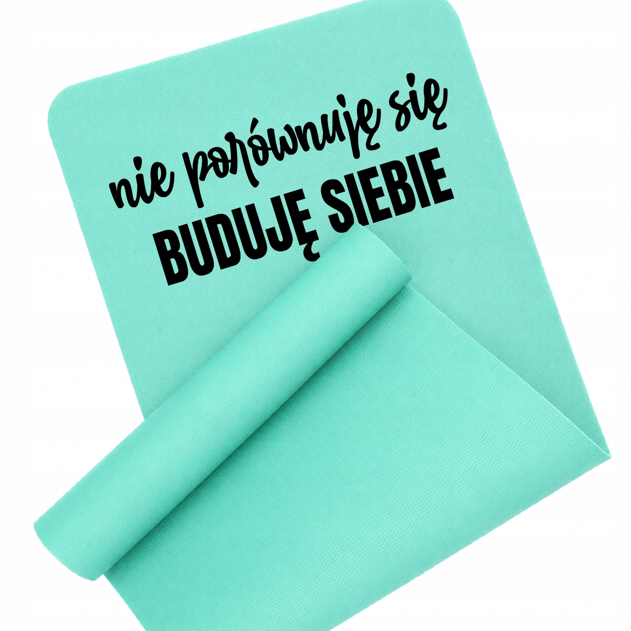 Mata Do Ćwiczeń Joga Fitness Piankowa Trening 180x50cm Buduję Siebie Mint
