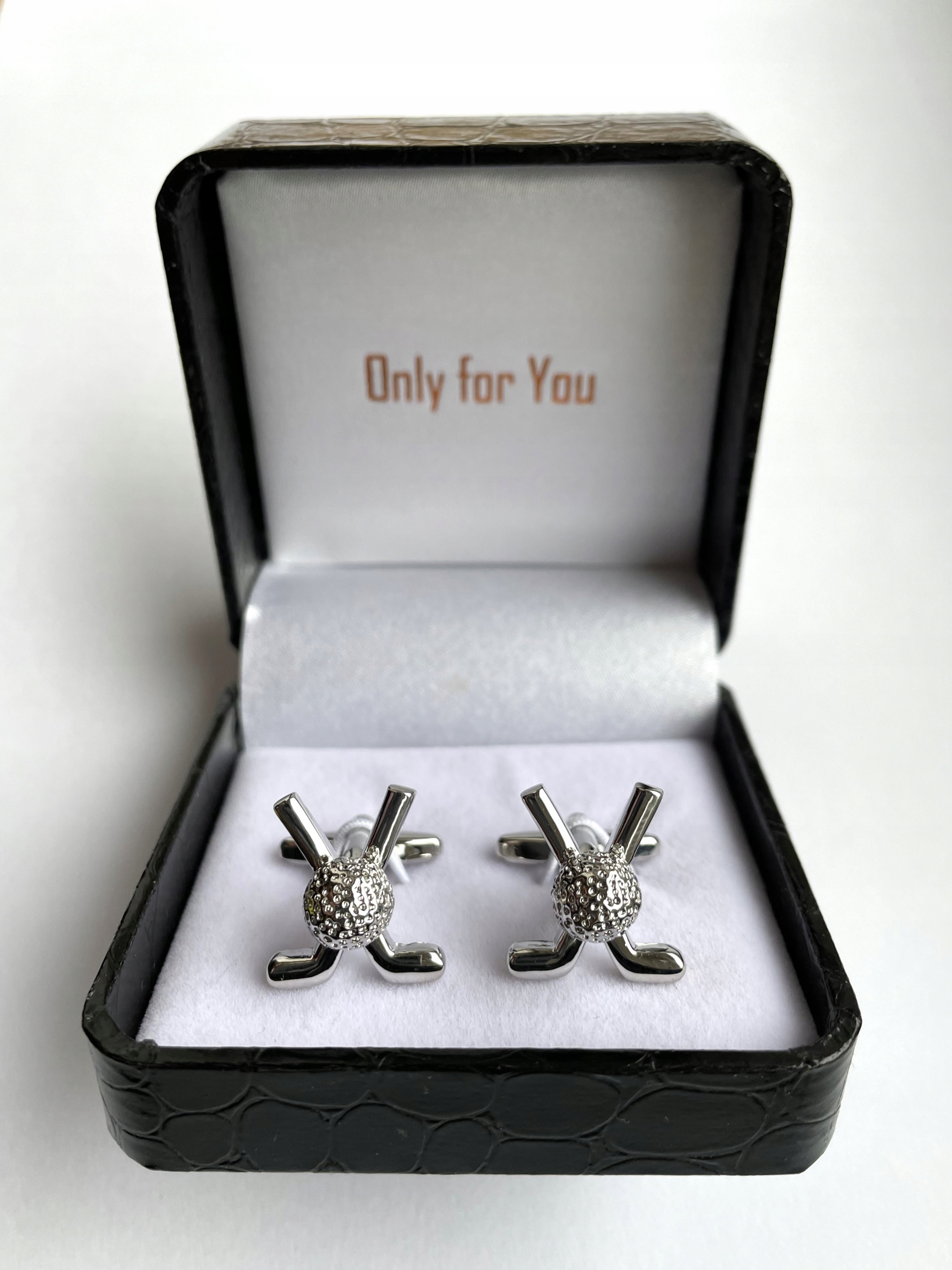 Stříbrné manžetové knoflíčky na košili Exc Golfové hole pro golfisty