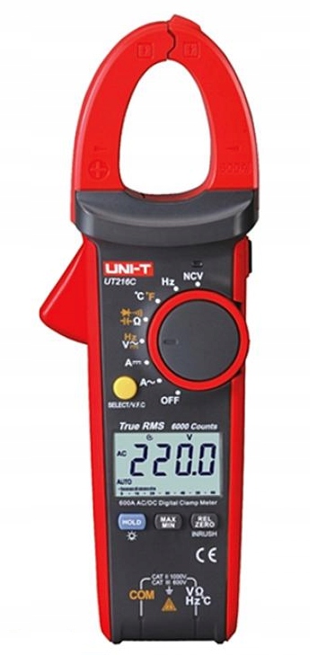 Miernik cęgowy 600A UNI-T UT216C TrueRMS UT-216C