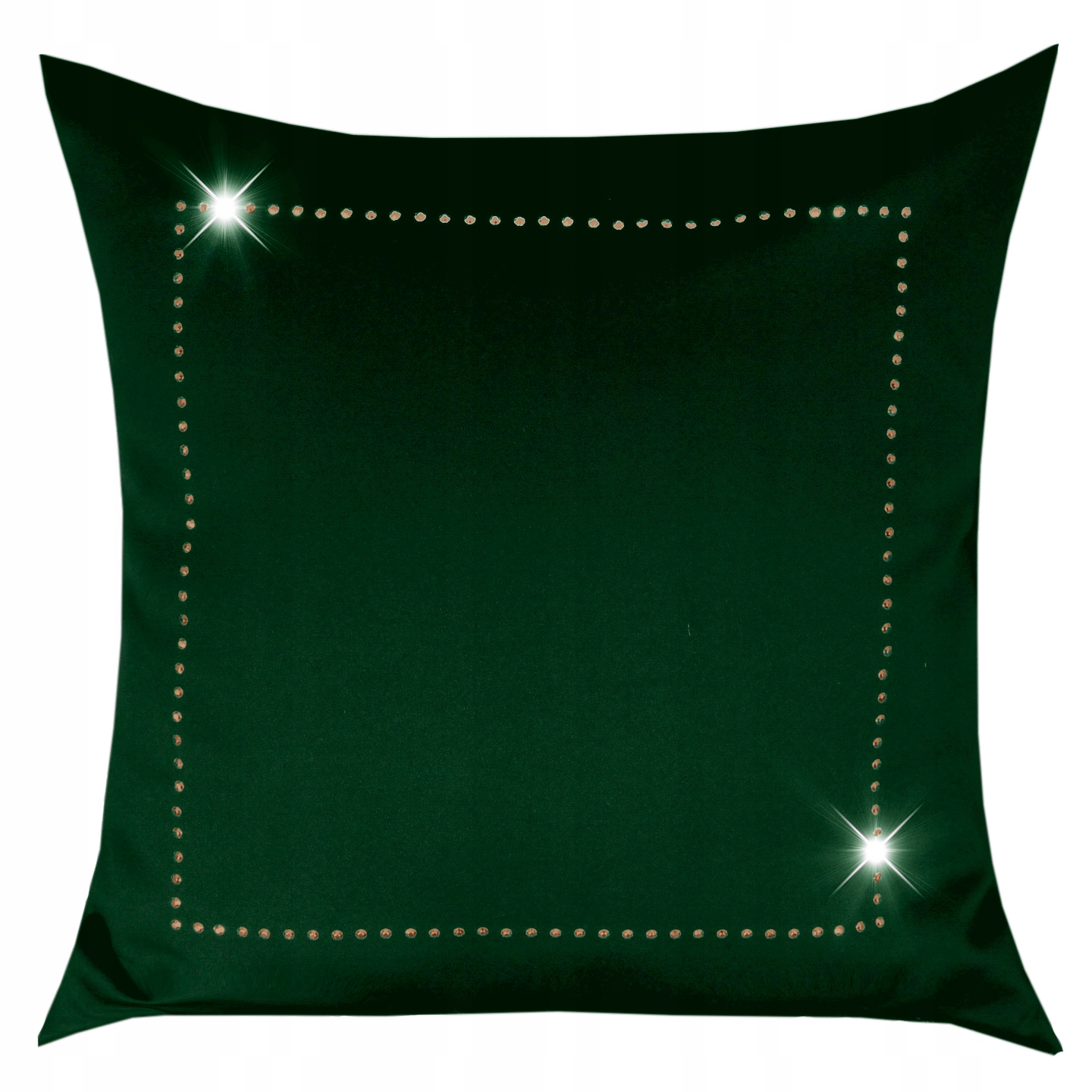 

poszewka Glamour 45x45 zielony ciemny + złoto