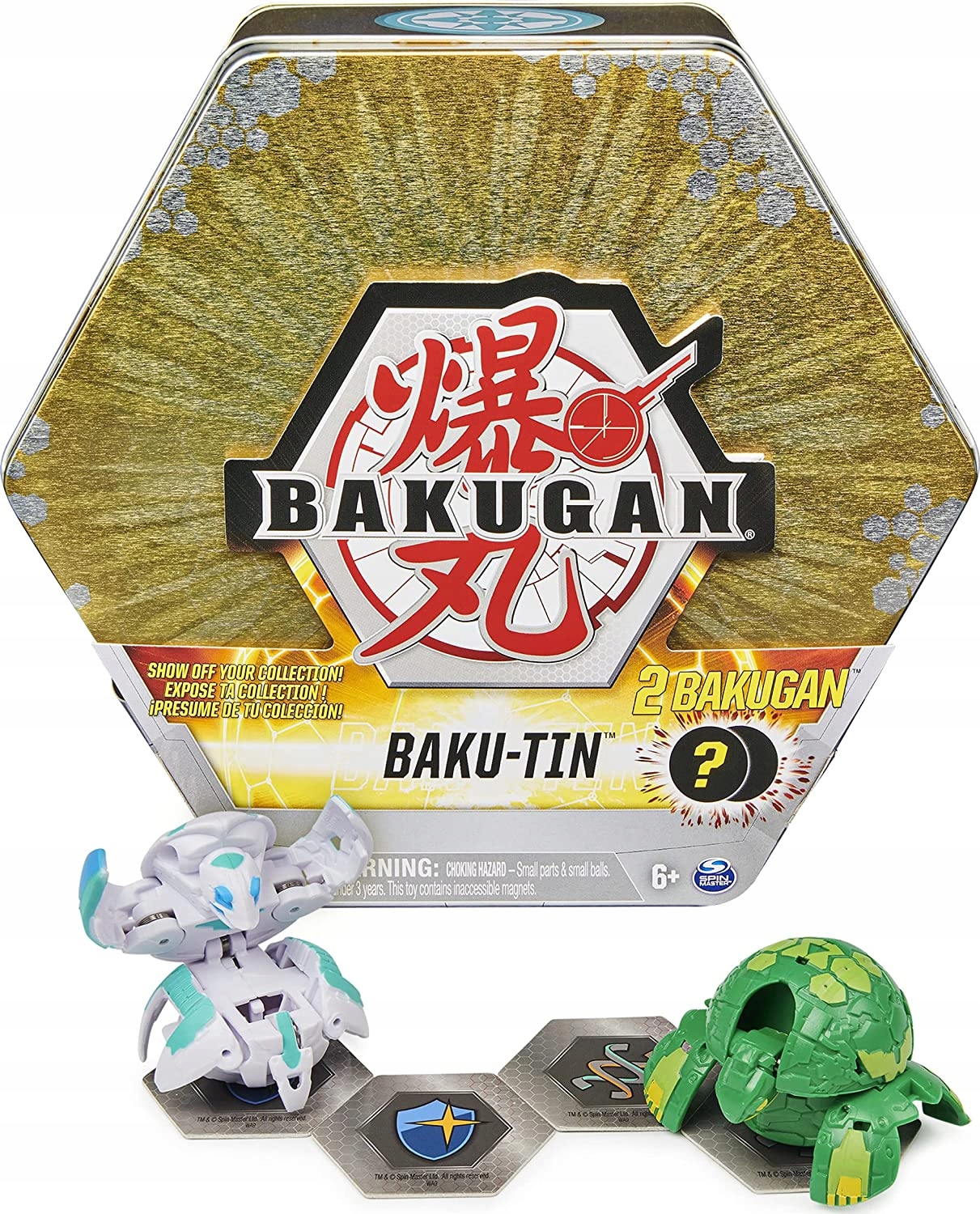 

Bakugan Baku-tin Złoty Pojemnik Metalowe Pudełko