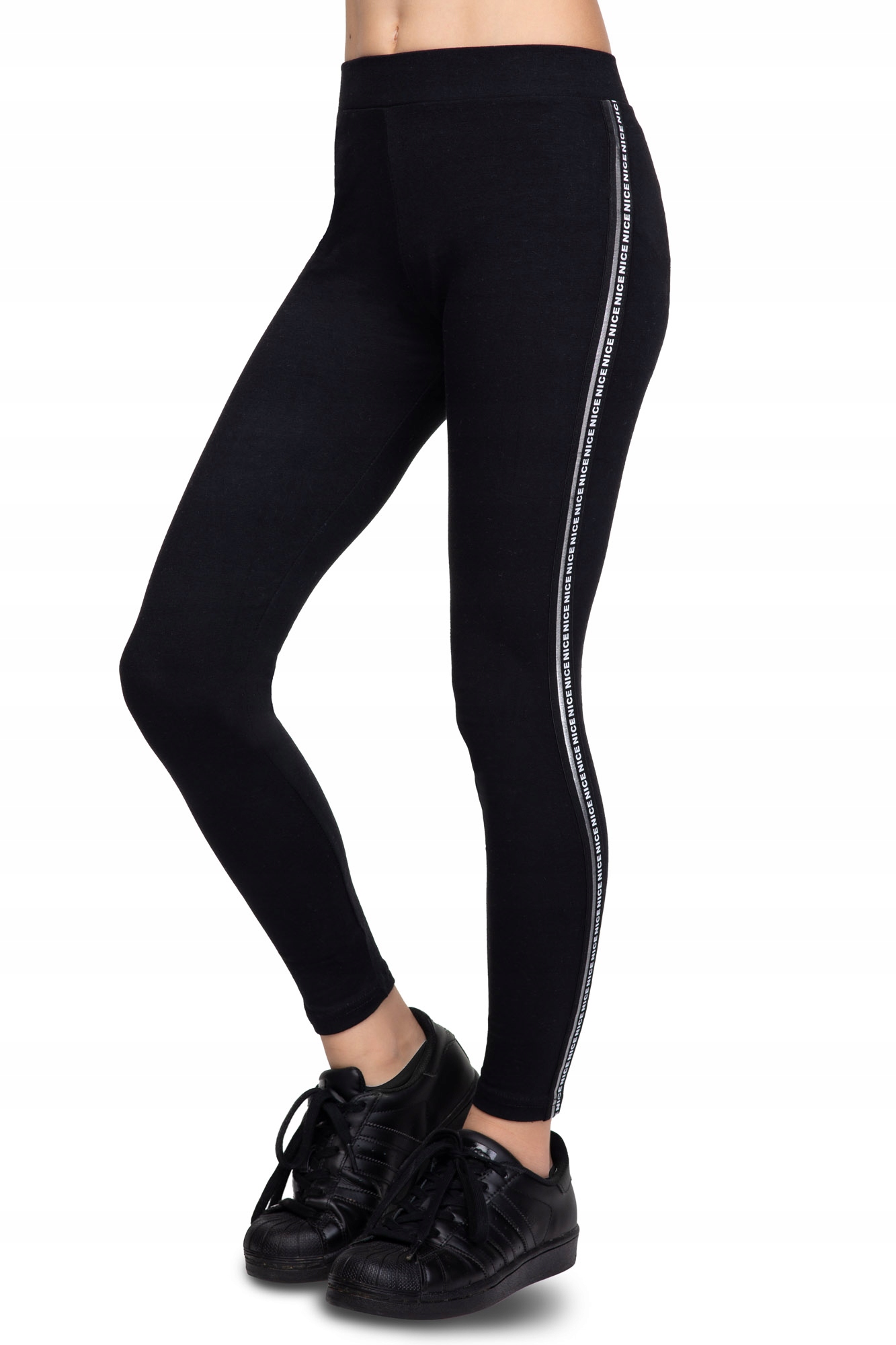 

Dziecięce Legginsy Lampas Metaliczny Napis FS0059