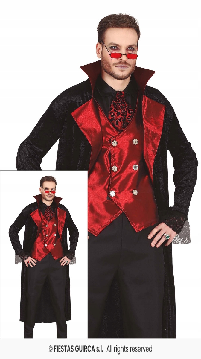 Kostým Krvavec Převlek Drakula Kostým Upír Halloween M