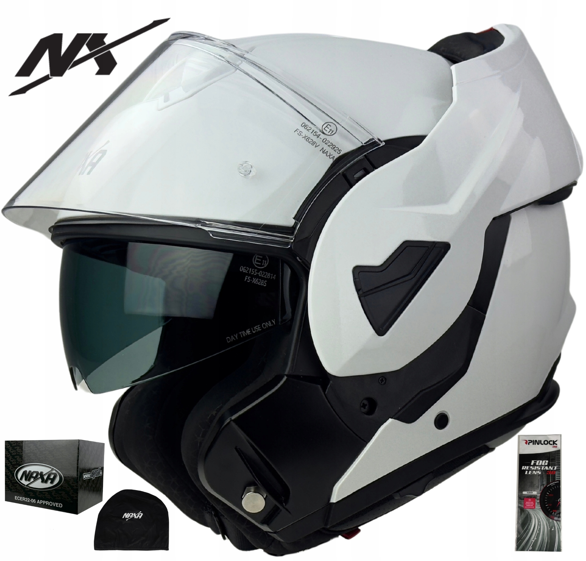Naxa Motocyklová Přilba Čelistní Přilba FF1 r.XL|ZVEDNUTÁ Čelist Dozadu|pinlock