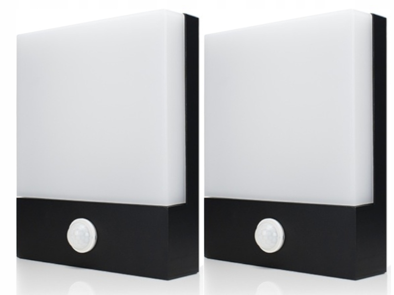 2x Nástěnná Lampa S Pohybovým Senzorem IP65 Na Zeď Fasáda Domu Altánky