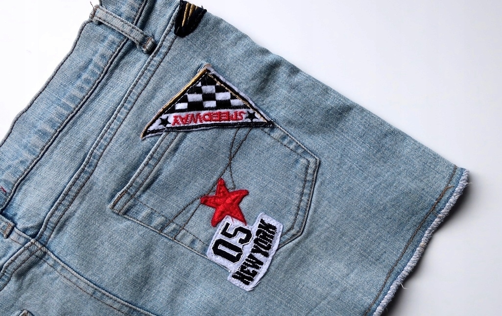 PARISIAN 40 L JEANSOWA SPÓDNICA MINI NASZYWKI SEXY Rozmiar L