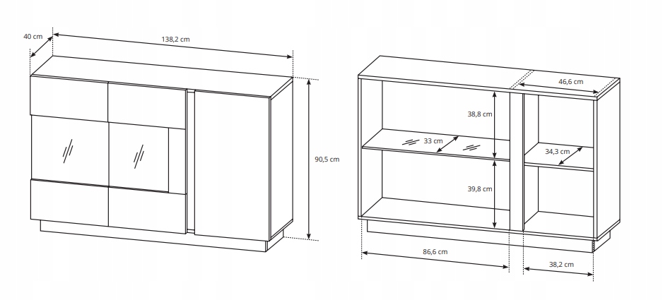 DRACO KOMODA/WITRYNA 138 Kod producenta 380
