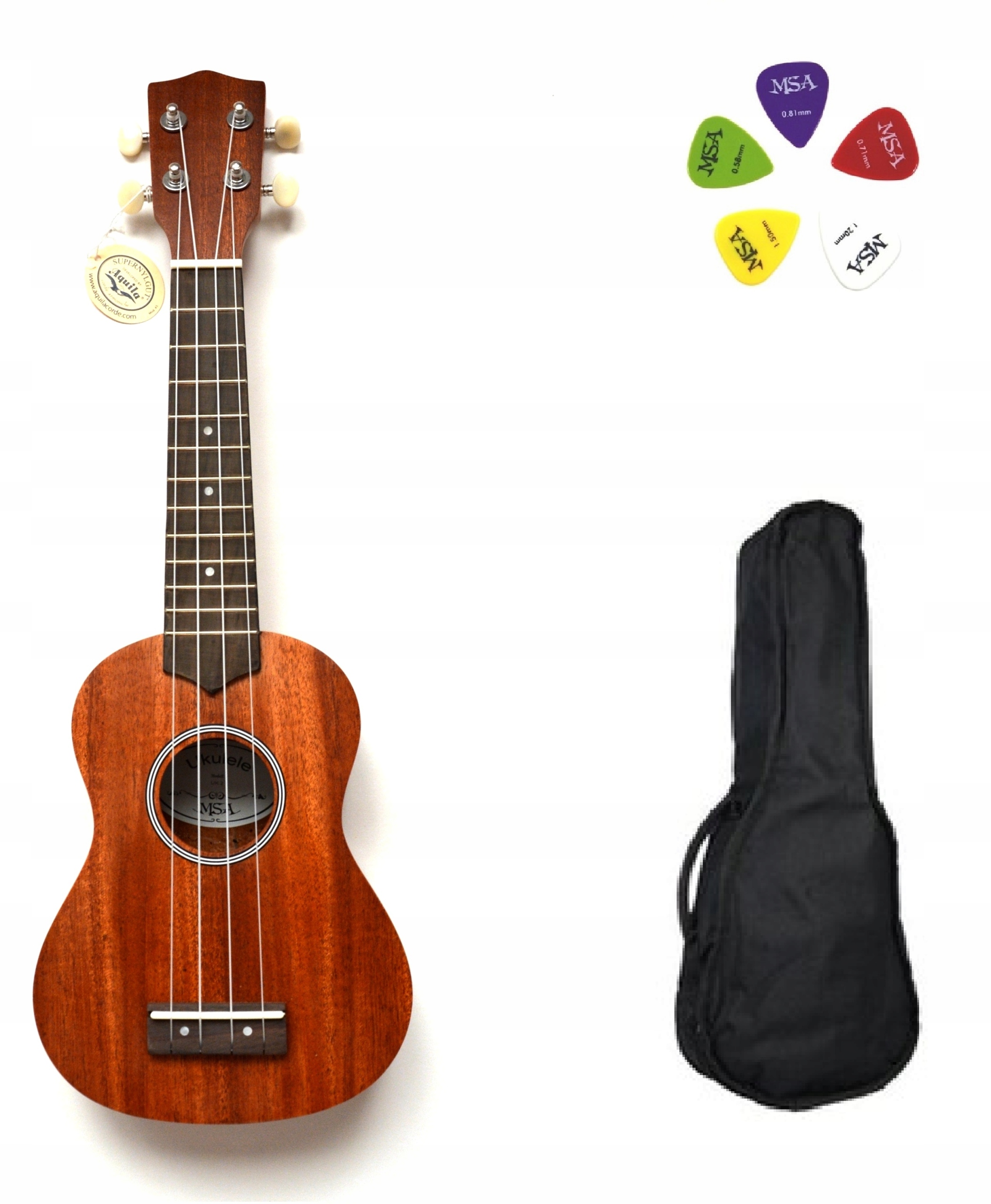 Ukulele Sopranowe Struny Aquilla Jakość Dodatki