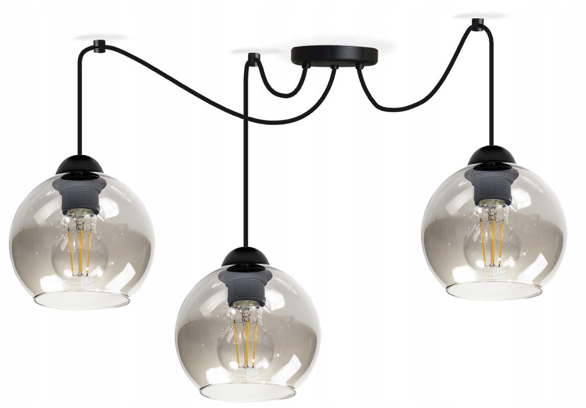 Závěsná stropní lustrová lampa Glass, stropní lampa do loftového obývacího pokoje