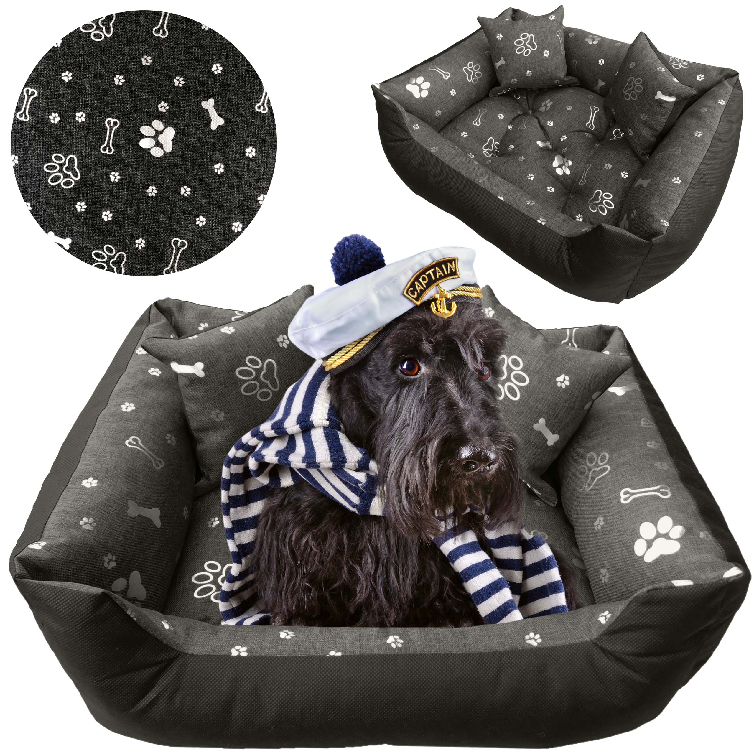 Levně Pelíšek Pro Psa Pohovka Potah 75x65 CM Voděodolné Polštáře