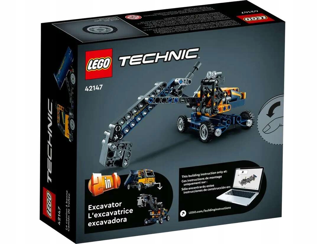 LEGO TECHNIC 42147 WYWROTKA 117 el. + LEGO TORBA PAPIEROWA MAŁA Marka LEGO