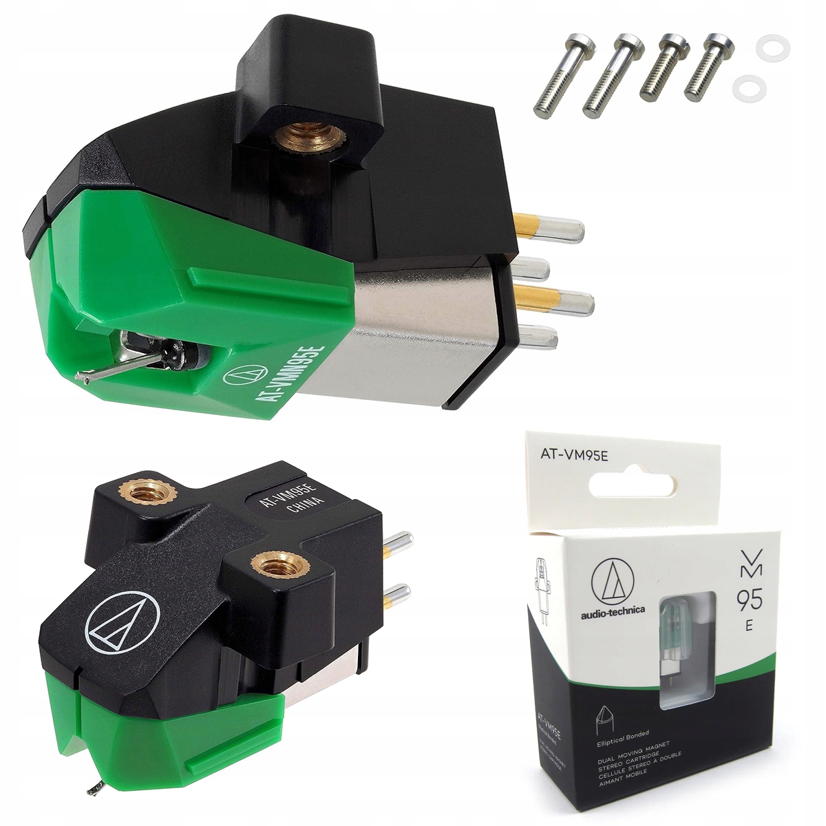 Audio-Technica AT-VM95E Gramofonová Vložka VM Dual Magnet Zelená