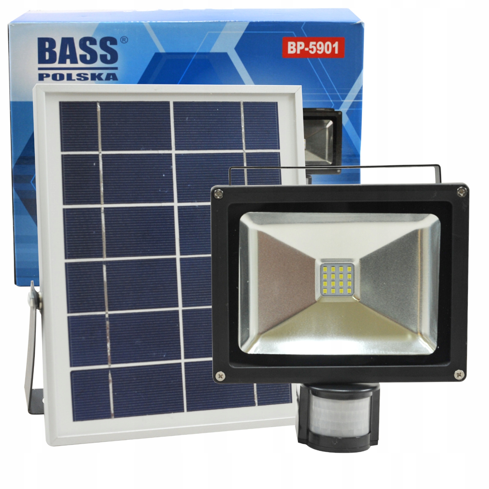 

Lampa Halogen Led 20W Panel Solarny Czujka Ruchu