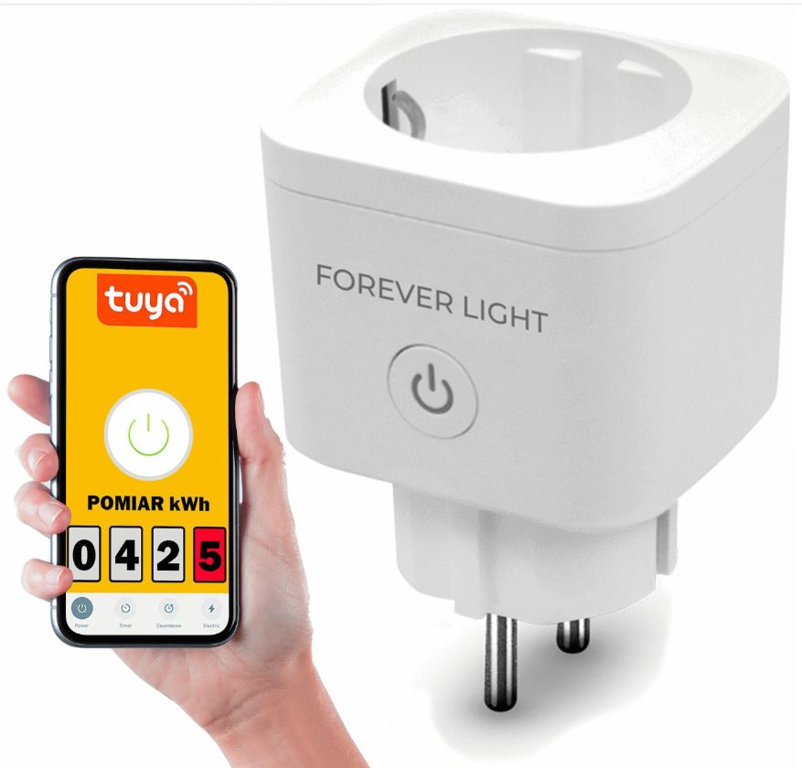 Inteligentne Gniazdko WiFi Licznik 240V 16A Smart Home Programator Outlet Seria brak