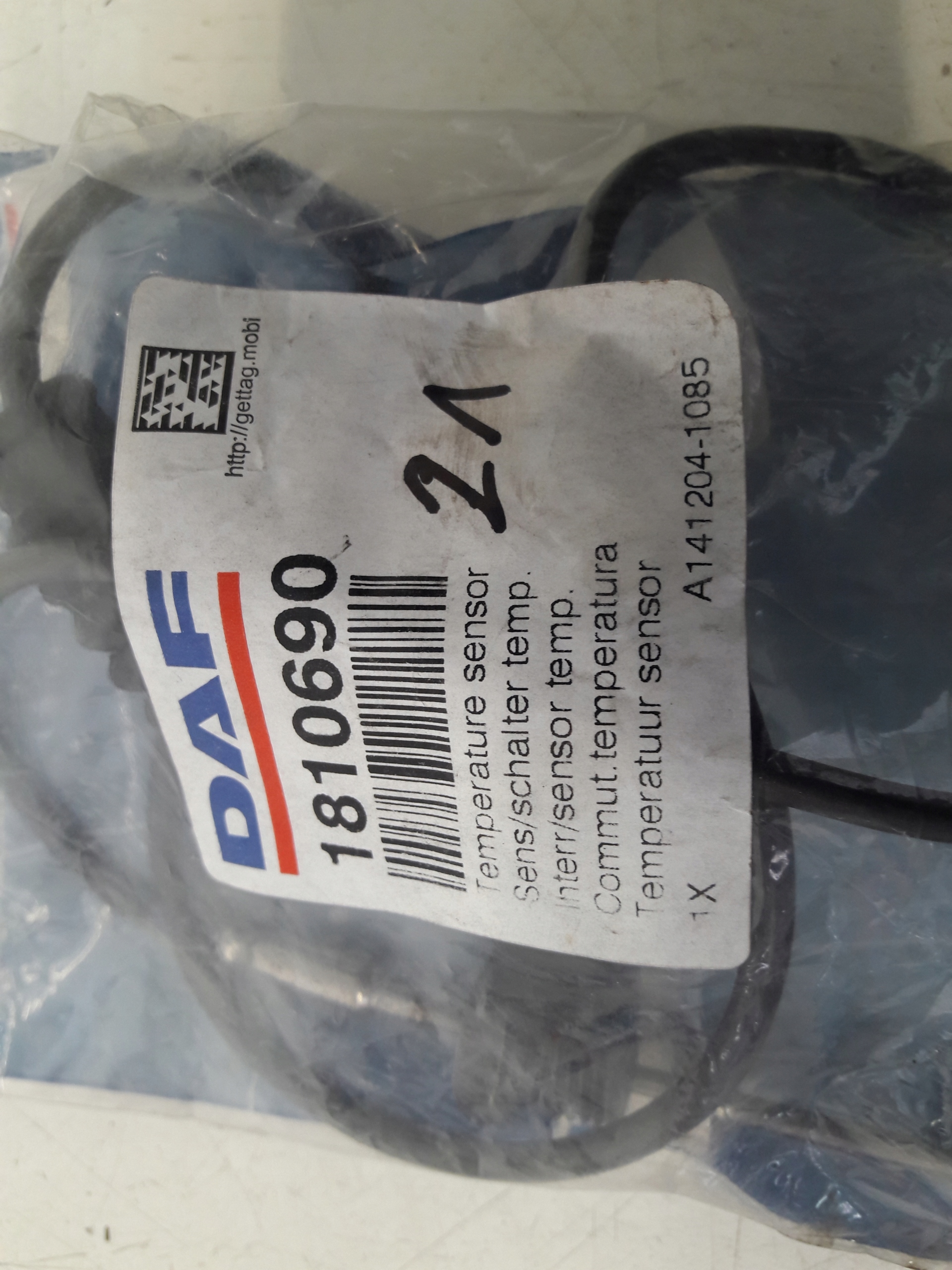Sensor temperatury katalizatora 1810690 DAF