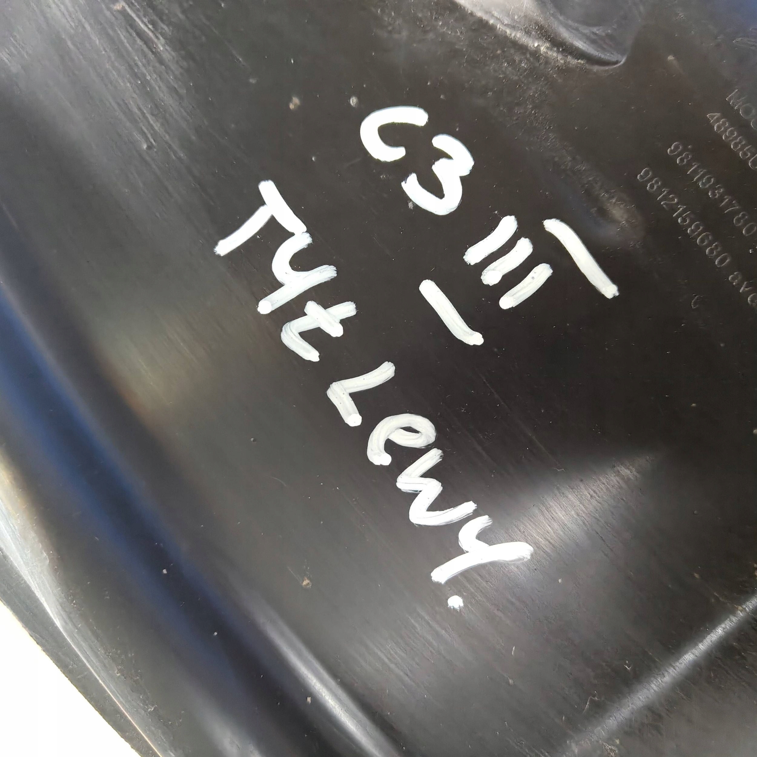mudguard rear. rear part side left Citroen C3 9811931780