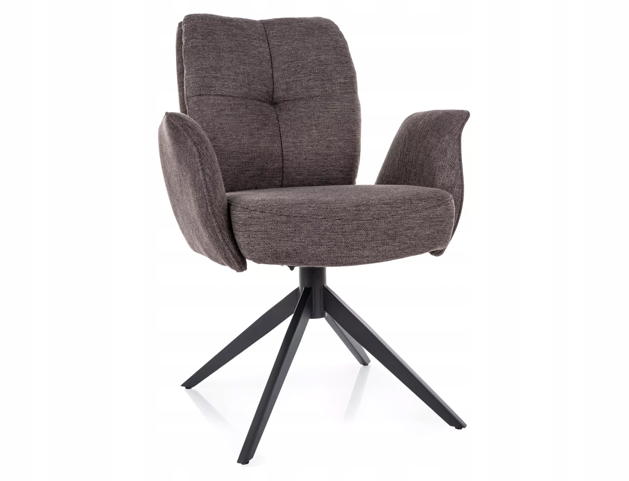 Stolička Wing Brego kovová, čierna tkanina brego cappuccino 40