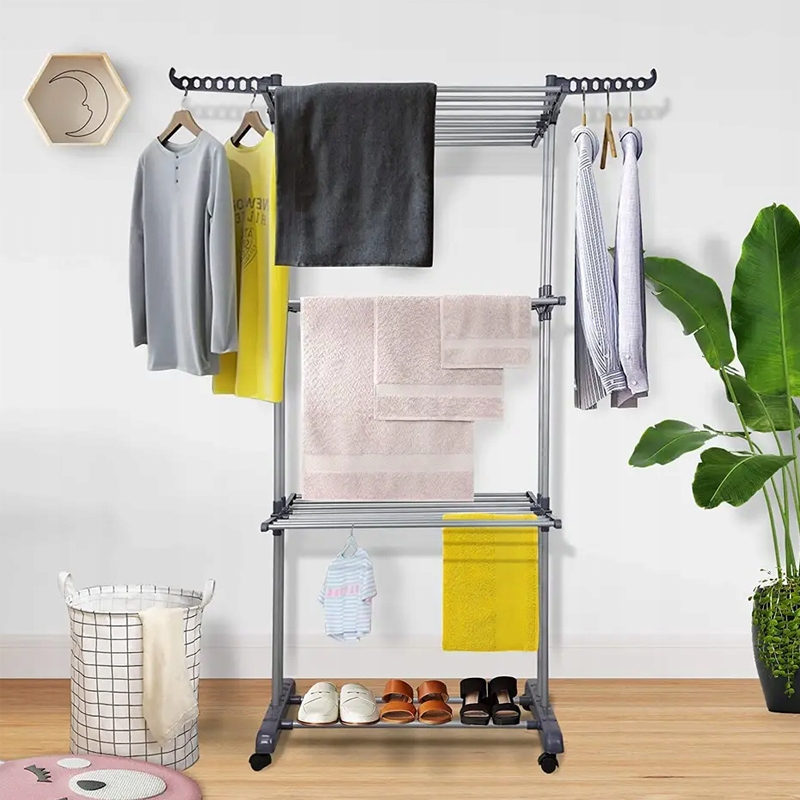 SUSZARKA NA PRANIE BIELIZNĘ DO UBRAŃ TELESKOPOWA PIONOWA 40kg prania MOCNA Głębokość produktu 75 cm