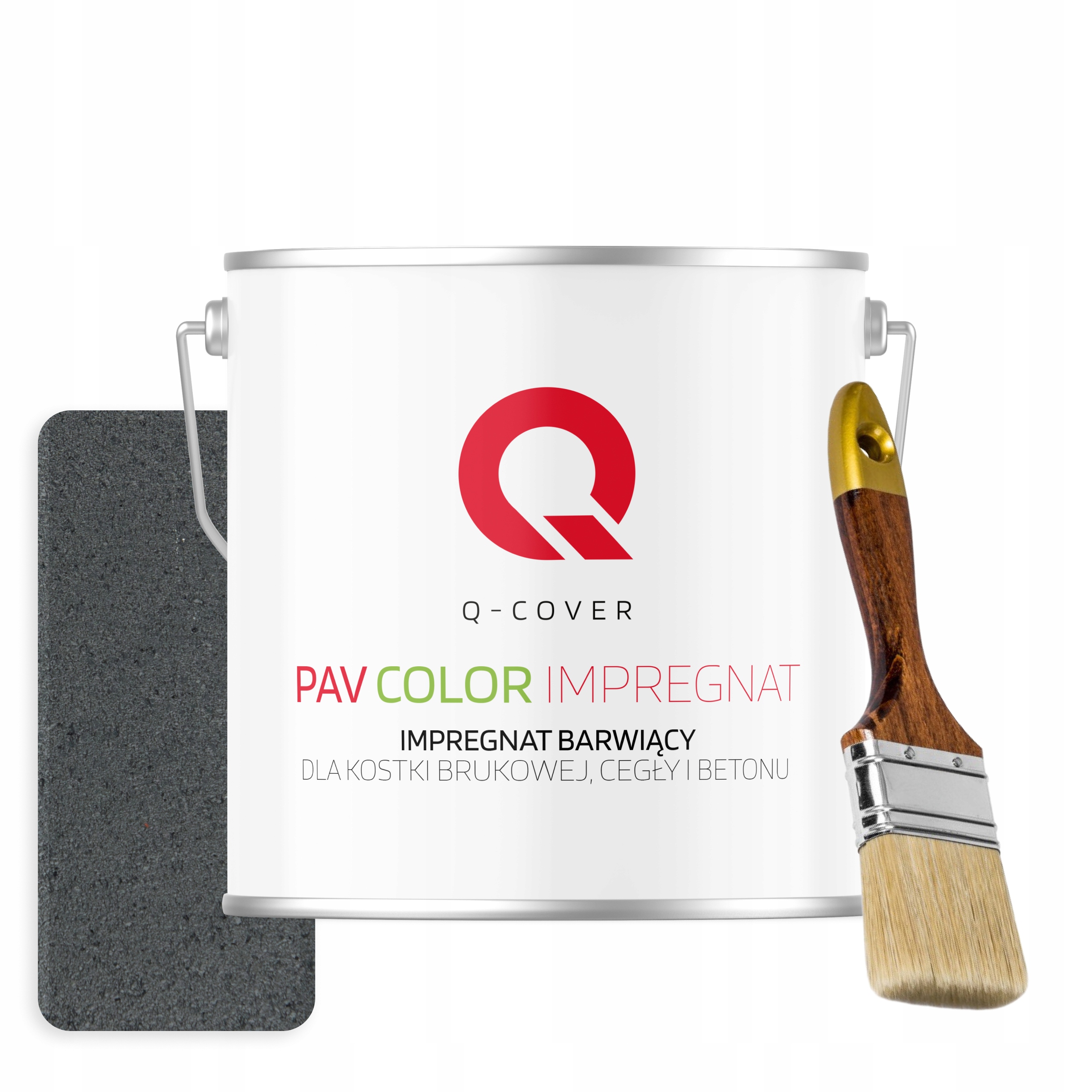 Barvící impregnát na betonu dlažebních kostek 5 l Šedý antracit štětec