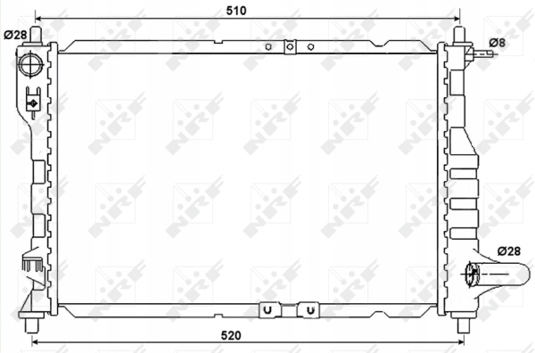 Радіатор воду NRF 53068a Виробник запчастини NRF foto 0