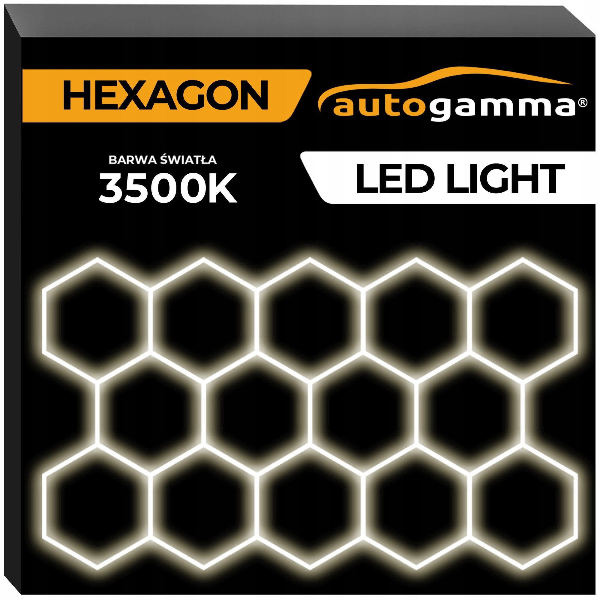 Led lampa Hexagón Panel Osvetlenie Dielňa Garáž Dom 297 x 515 3500-4000K