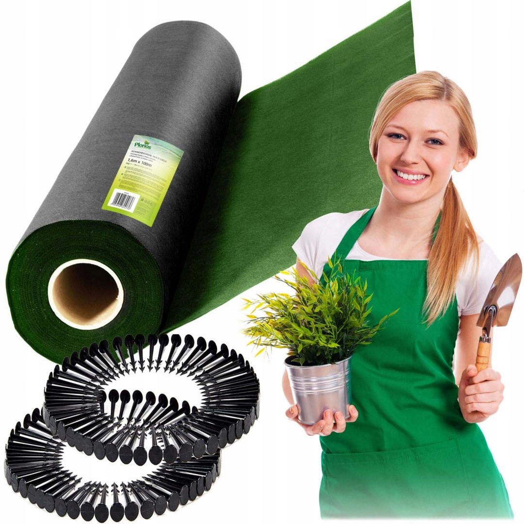 Záhradná agrotextília 1,6 m x 100 m 90 g/m2 100 špendlíkov Plonos čierno-z