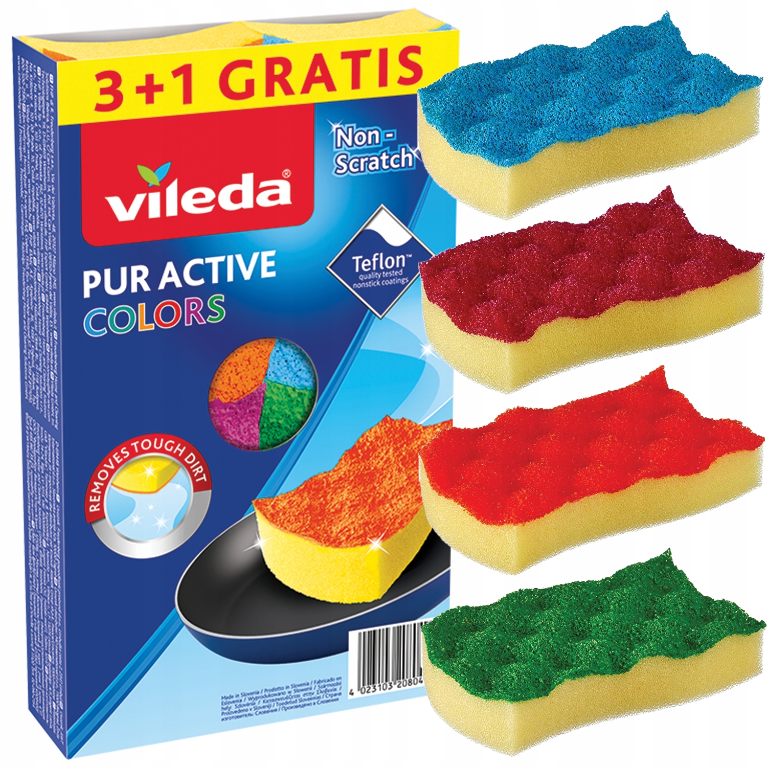 

Zmywak Kuchenny Profilowany Vileda 4 Szt. Gąbki