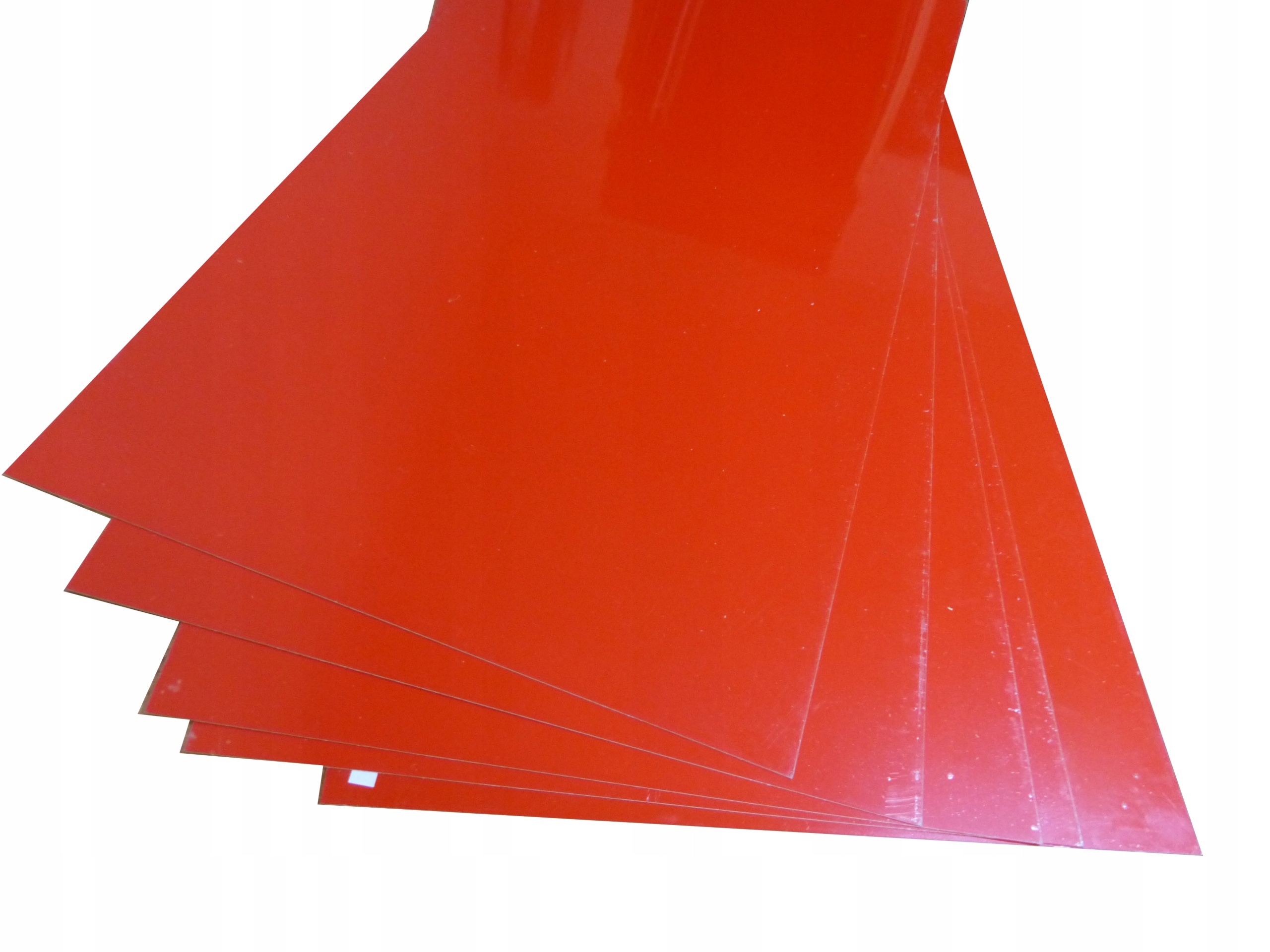 LAMINAT GRAWERSKI DO FREZARKI USZKODZONY Z WADAMI CZERWONO / BIAŁY