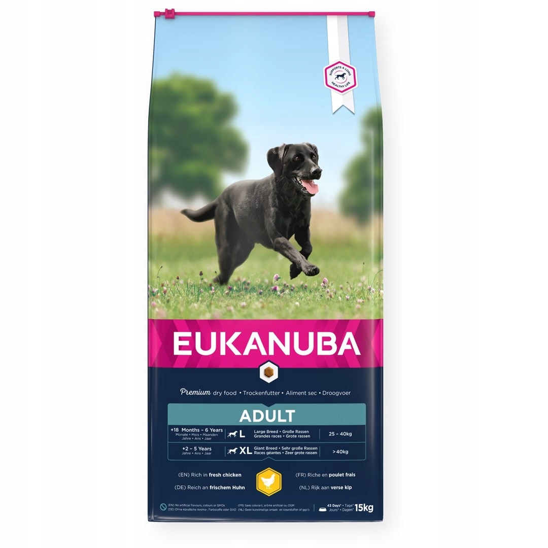 Eukanuba Active Adult Large Breed dla psów dorosłych z kurczakiem 15kg