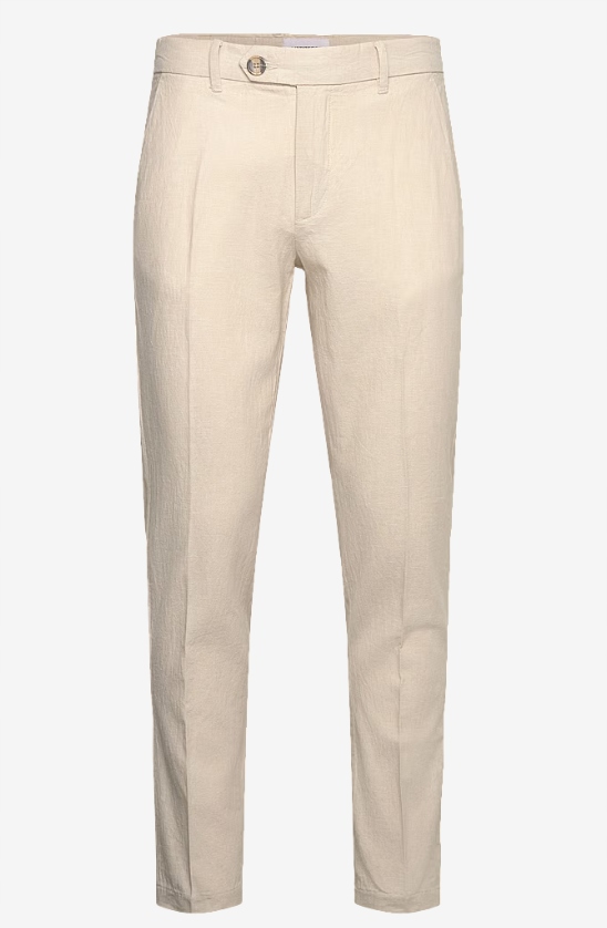 Lindbergh Klubové lněné kalhoty Lt Sand M