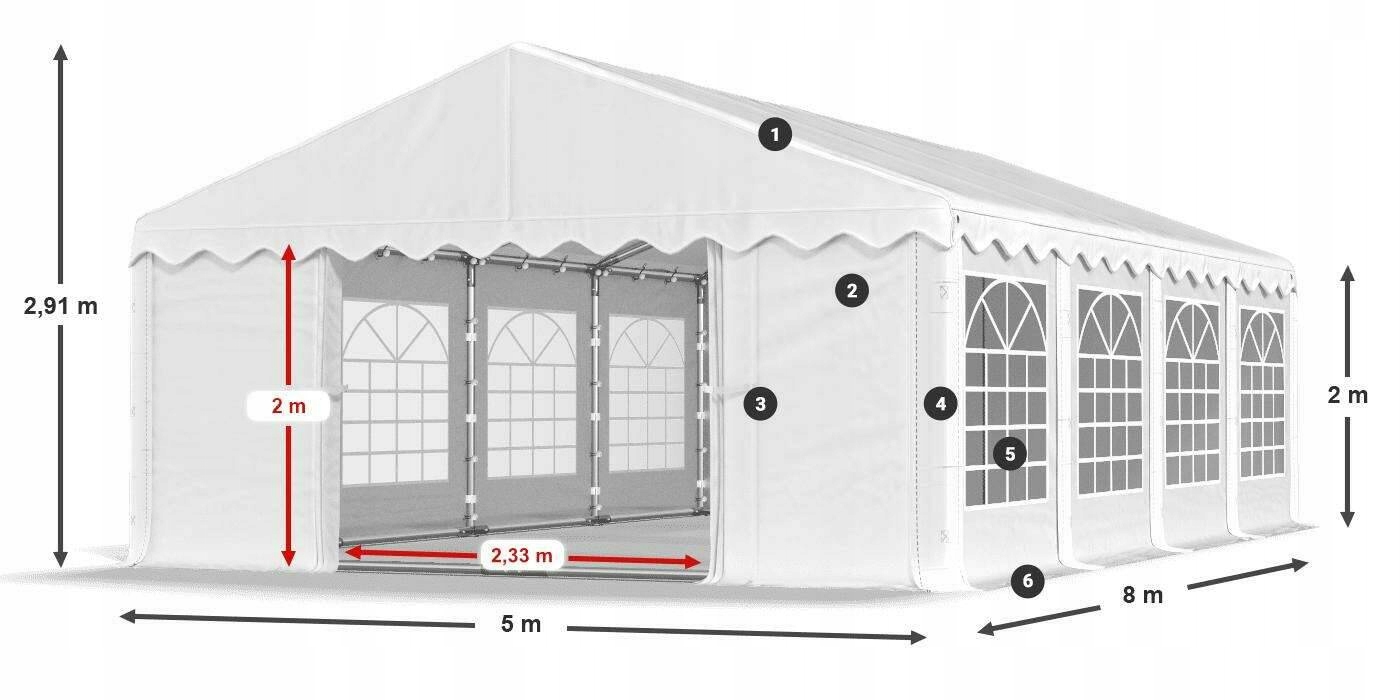 Namiot Pawilon Handlowy 5x8m Letni DAS 240 SF Producent Das Company