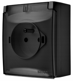 SIMON AQUACLICK GNIAZDO WTYCZKOWE NATYNKOWE KLAPKA TRANSPARENTNA IP44 Marka Kontakt-simon