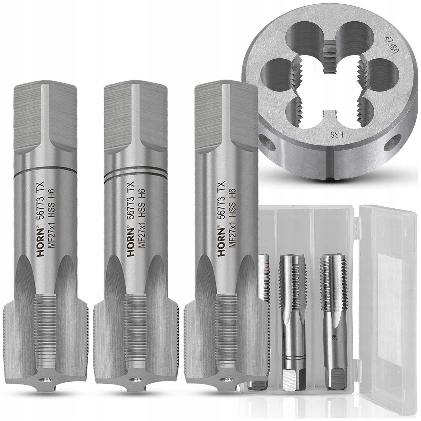 Závitníky Nářezník M27x1 Hss Sada 3+1 Komplet Závitníků
