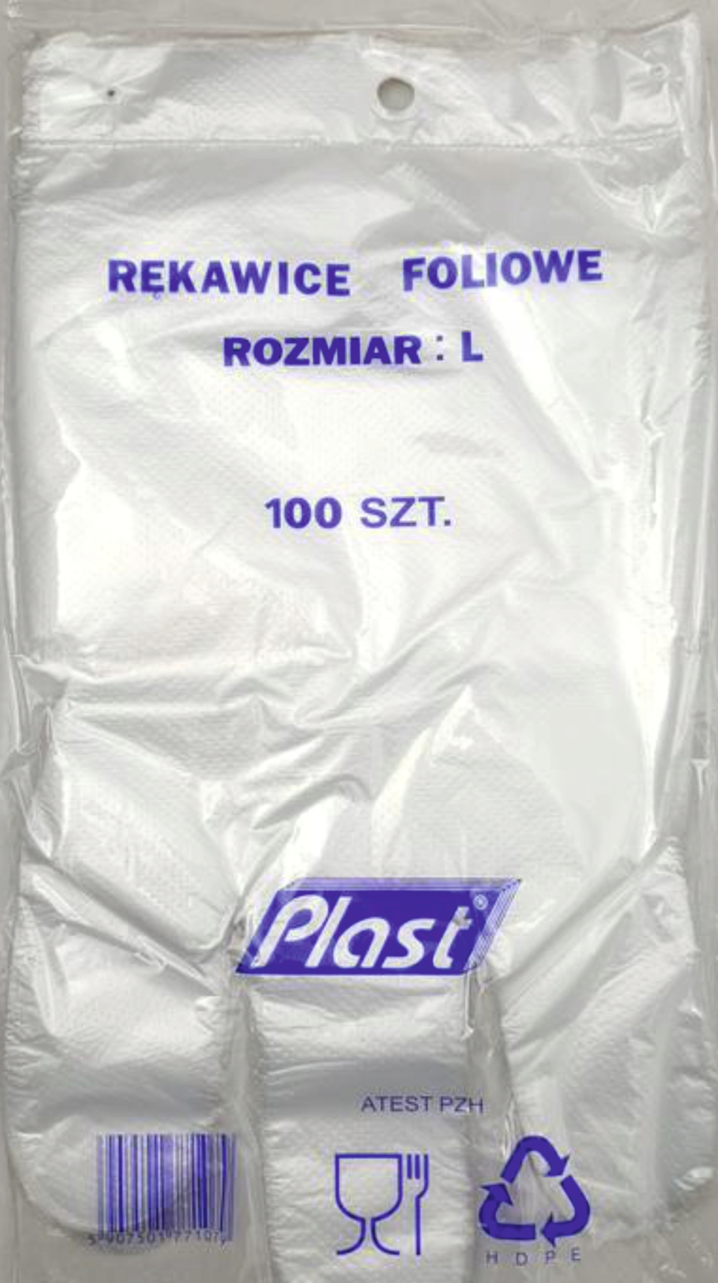

Rękawice foliowe rękawiczki jednorazowe 100 szt.