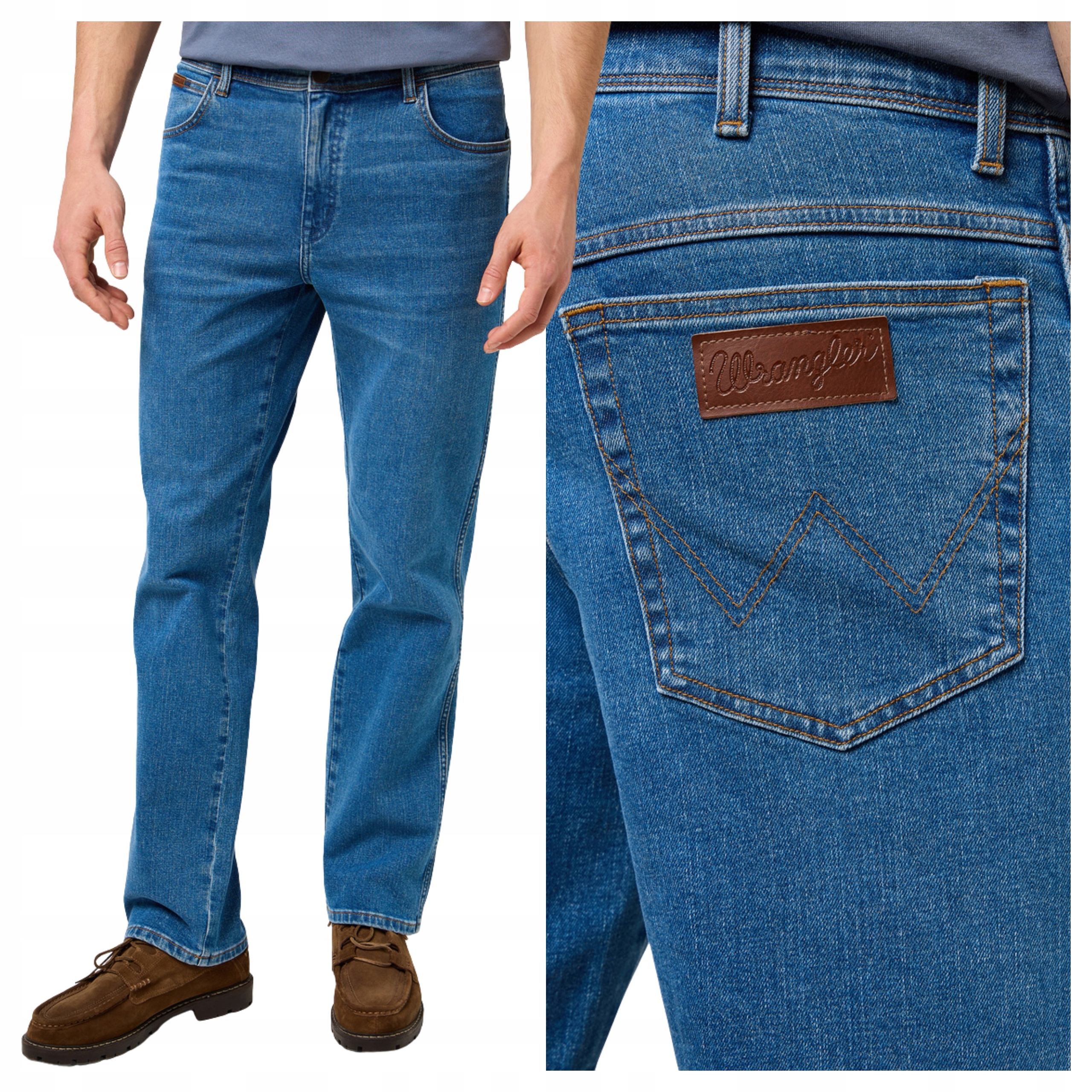 Pánské džínové kalhoty Wrangler Texas Straight Fit Modré W33 L34